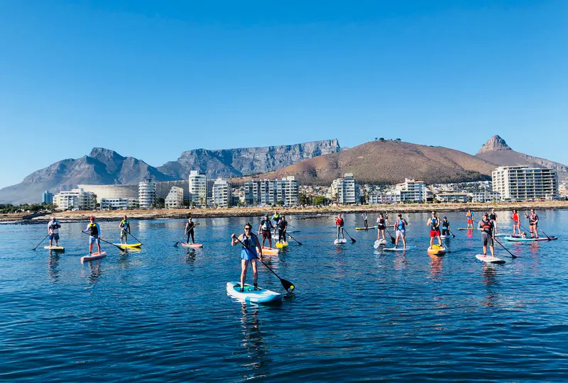 Paddleboarding on the Cape Town waterways